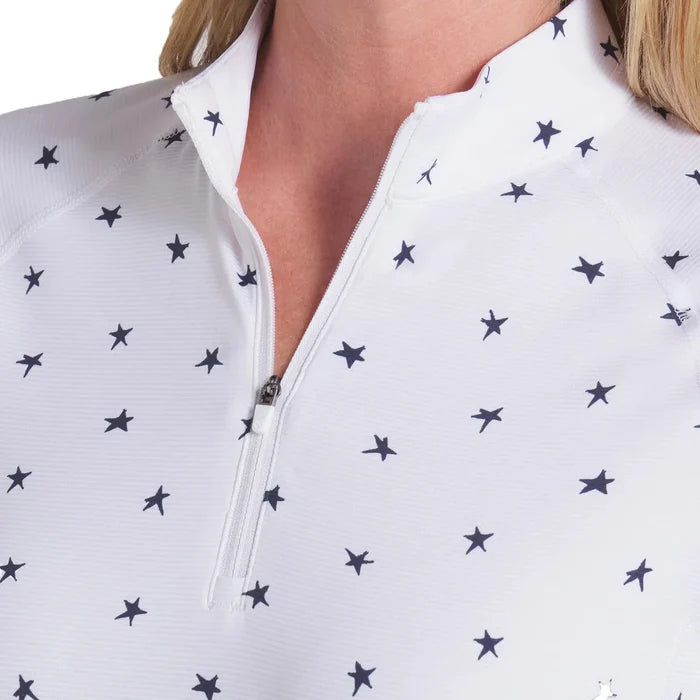 Puma Golf Women's Volition YouV Star Golf 1/4 Zip White Color.