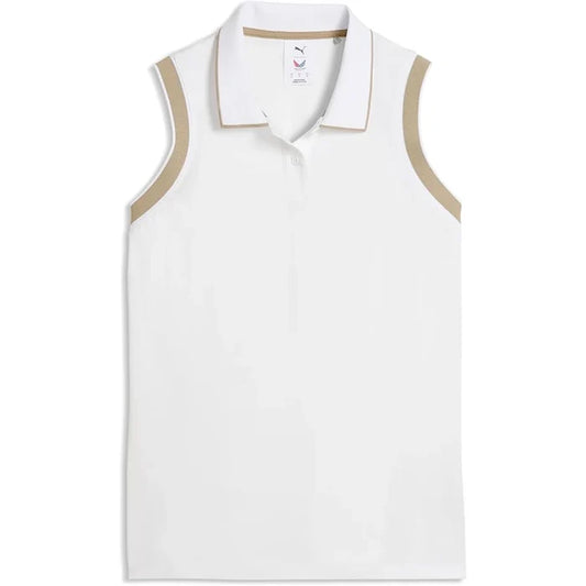 Puma Golf Women's X Volition SOLID SL Polo white color.