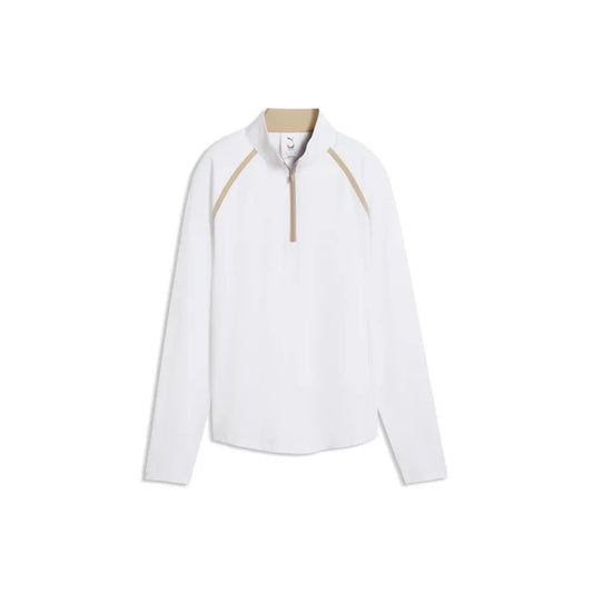 Puma Golf Women's X Volition UV 1/4 ZIP White Color.