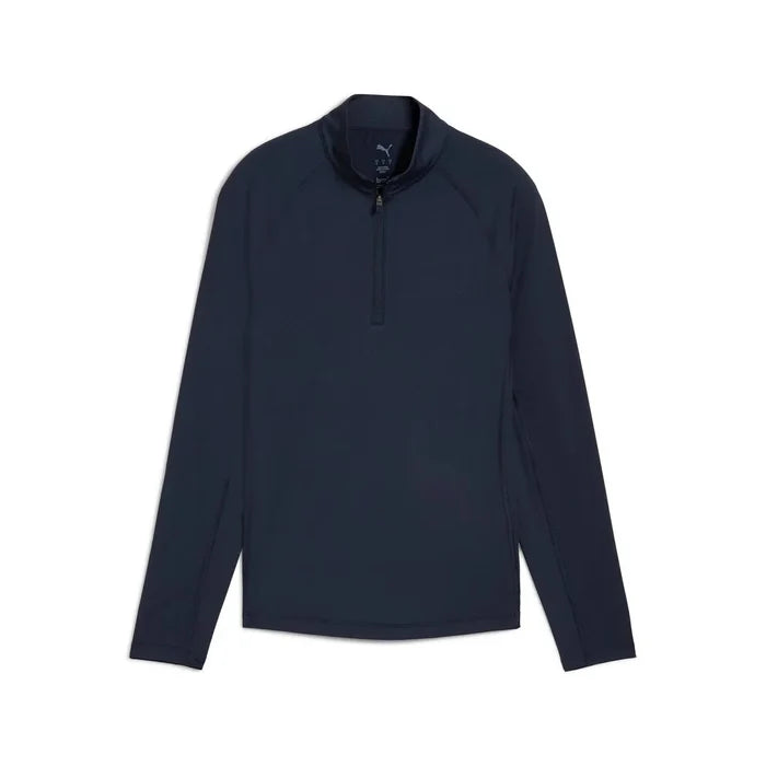 Puma Golf Women's YouV Brrr Solid Golf 1/4 Zip Navy Color.