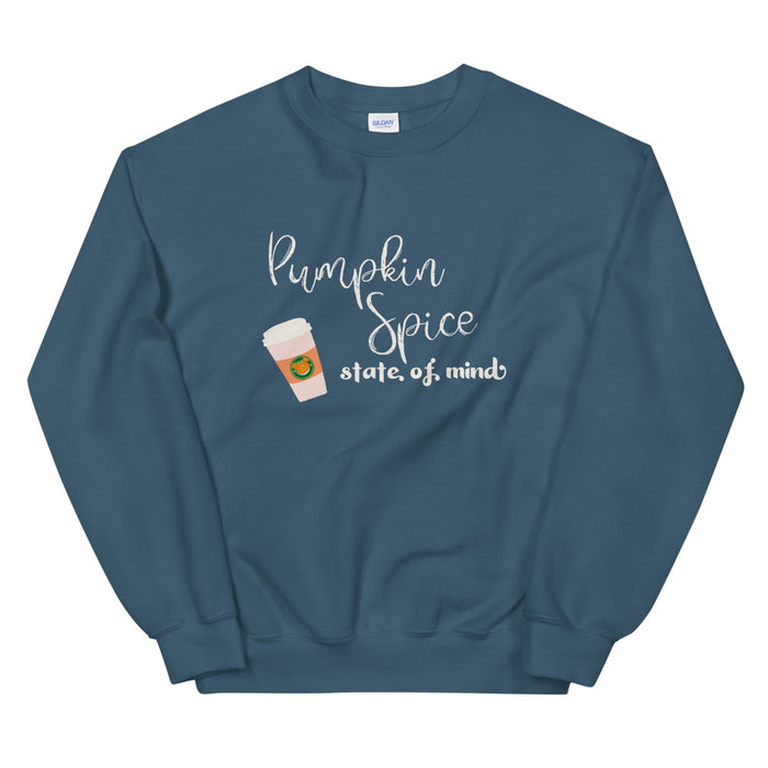 Pumpkin Spice State of Mind Fall Coffee Sweatshirt