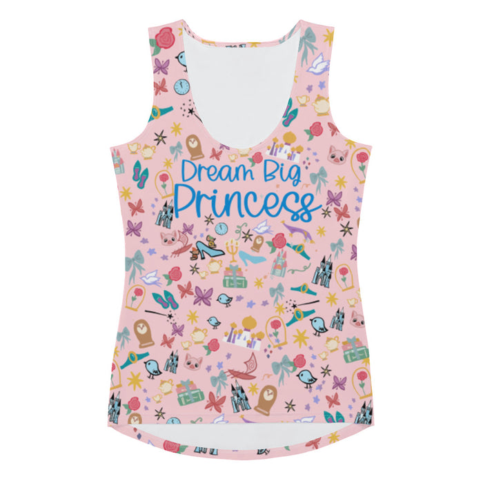 runDisney Dream Big Princess Fitted Tank Top Princess Half Marathon form fitting Tank Top