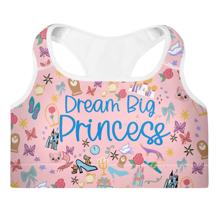 runDisney Dream Big Princess Sports Bra Princess Half Marathon Padded Sports Bra
