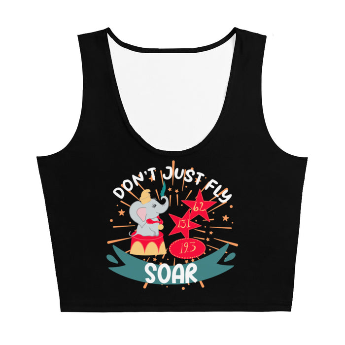 runDisney Dumbo Crop Top Double Dare Challenge Crop Top- Black