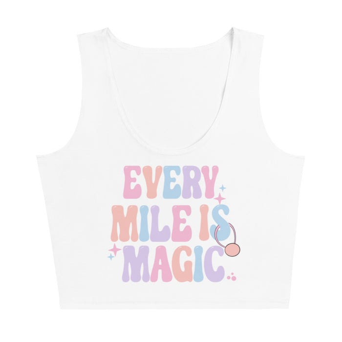 runDisney Every Mile is Magic Pastels Crop Top - White