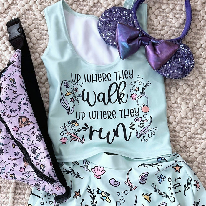 runDisney Little Mermaid Crop Top Ariel Up Where They Run Crop Top