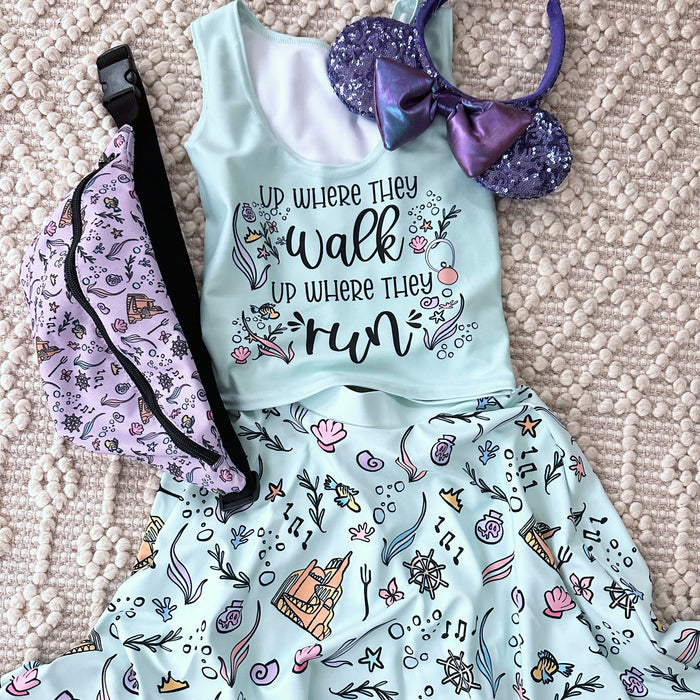 runDisney Little Mermaid Crop Top Ariel Up Where They Run Crop Top