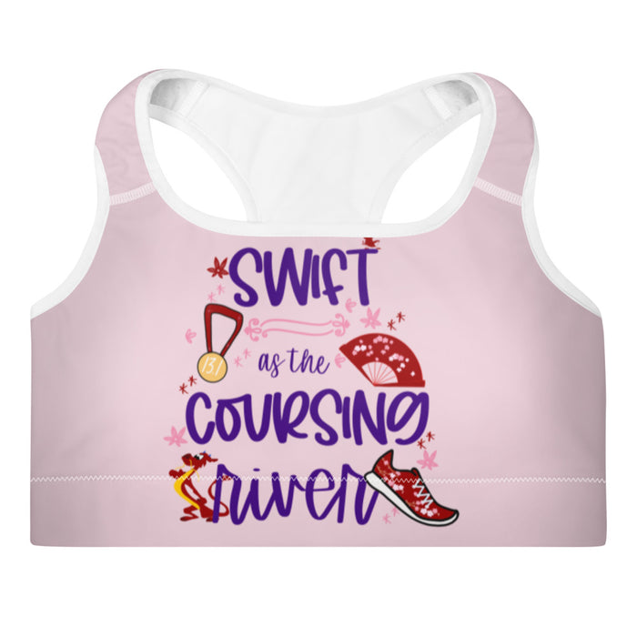 runDisney Mulan Running sport bra runDisney Swift as the Coursing River Padded Sports Bra