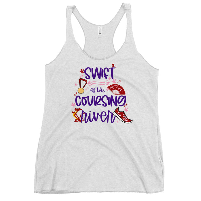 runDisney Mulan Running tank runDisney Swift as the Coursing River Women's Racerback Tank