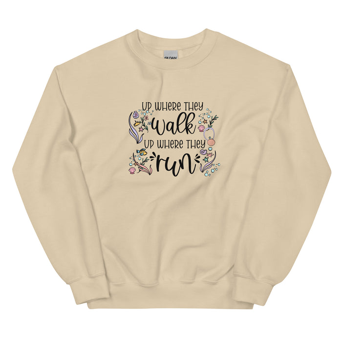 runDisney sweater Princess Little Mermaid Up Where They Run Unisex Sweatshirt