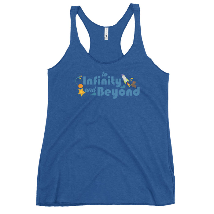 runDisney Toy Story Springtime Surprise To Infinity and Beyond running Women's Racerback Tank
