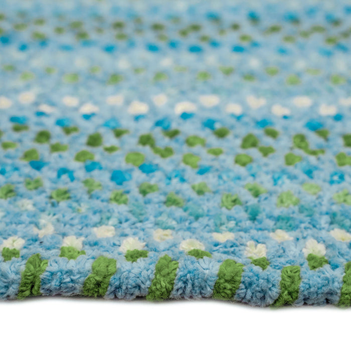 Sailor Boy Deep Blue Sea Braided Rug Oval image