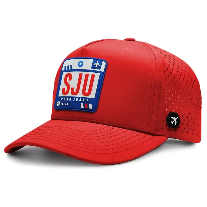 San Juan Performance Cap Red color 3Quarter front view