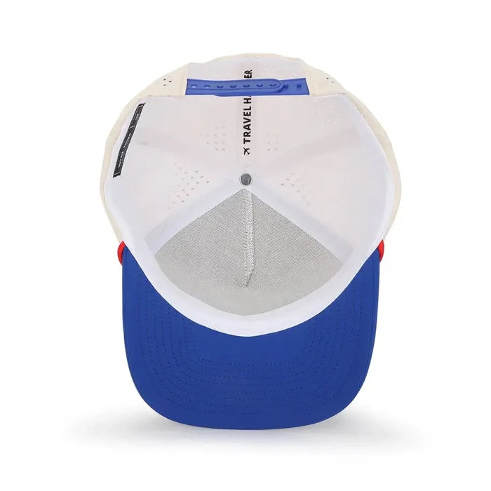 Santo Domingo Revolve Performance Hat Moonstone/Royal color Bottom  view