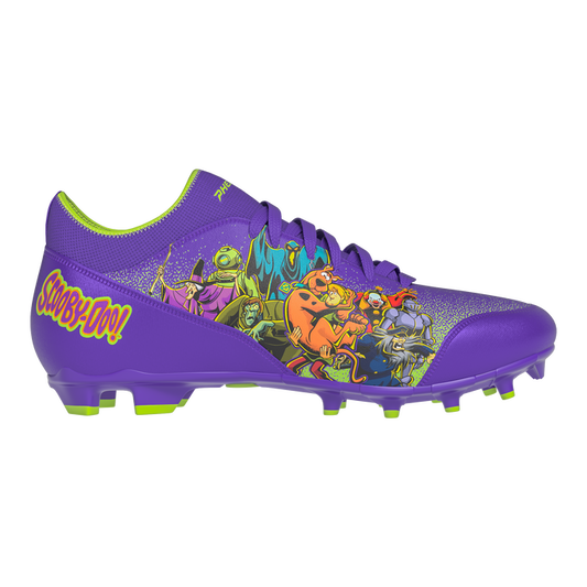 Scooby-Doo 'Unmasked' Purple Youth Football Cleats - Velocity 3.0 by Phenom Elite