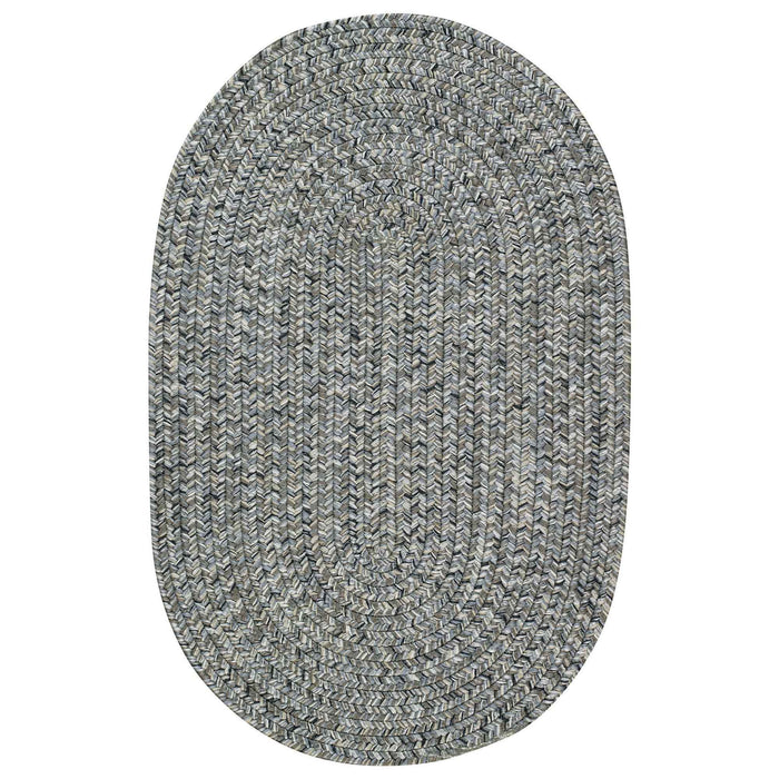 Sea Glass Smoky Quartz Braided Rug Oval image