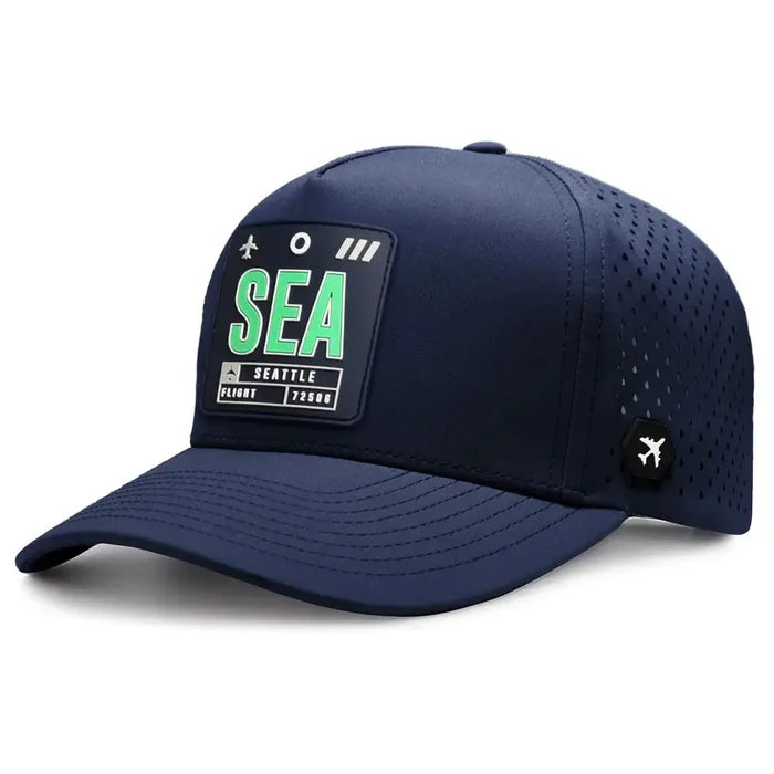 Seattle Performance Cap Navy color 3Quarter front view