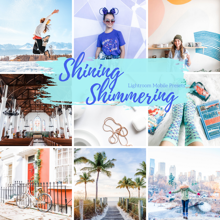 Shining Shimmering Light and Airy Mobile Lightroom Presets Pack - 5 Presets