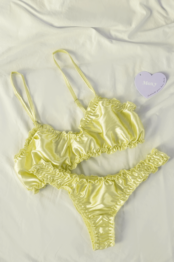 Silk Bralette Underwear Set