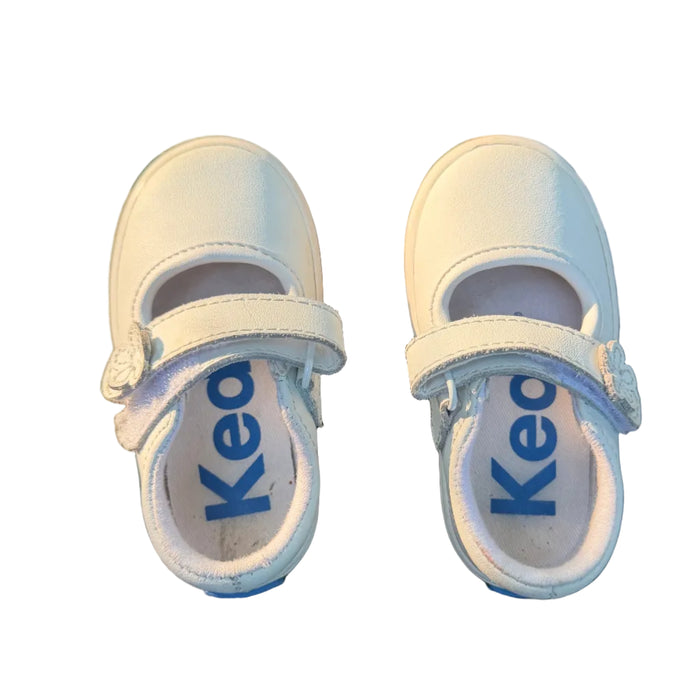 Size 4 Keds White Flower Sneakers EUC