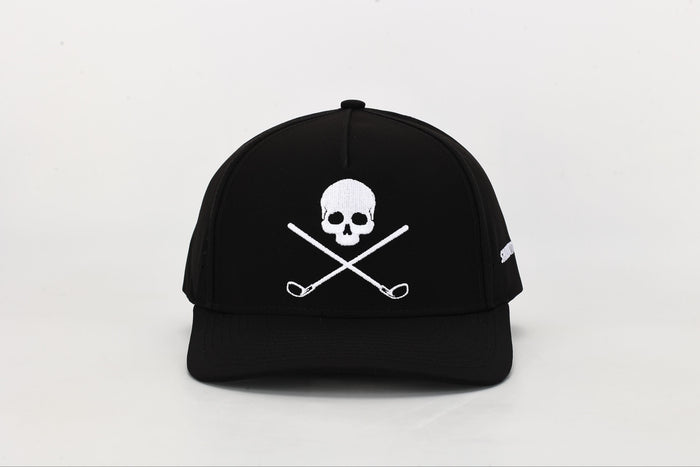 Skull And Crossbones Black Golf Hat