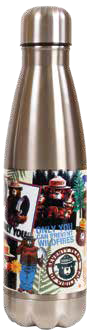 Smokey POP ART collage insulated stainless steel water bottle