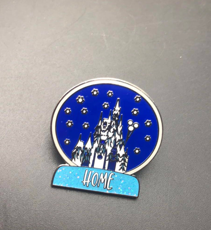 Snowglobe Cinderella Castle Pin Home for the Holidays Pin