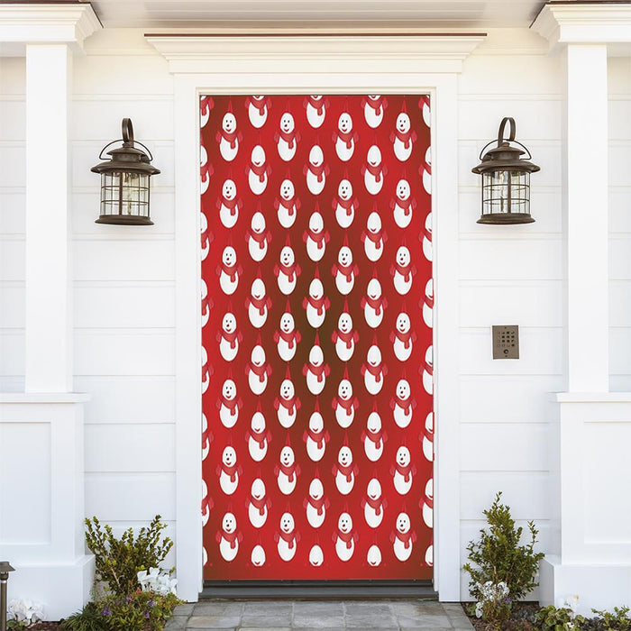 DoorFoto Door Cover Snowman Wallpaper