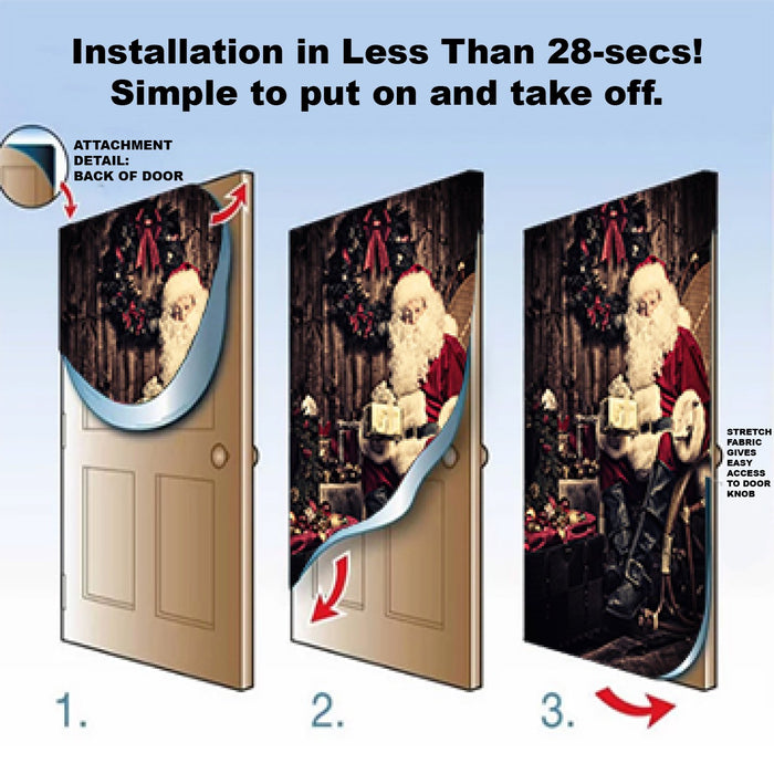 DoorFoto Door Cover Snowman Wallpaper