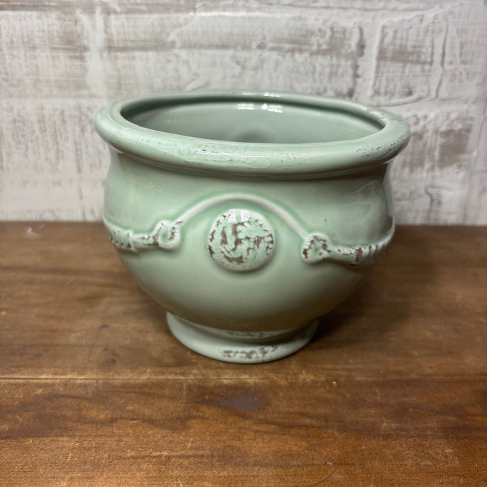 Soft Green Ceramic Planter Pot