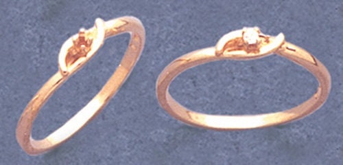 Solid 10kt Yellow or White Gold Ladies Promise Ring Pre-Notched Blank Ring Size 6 setting 143-705, Affordable Gold Ring