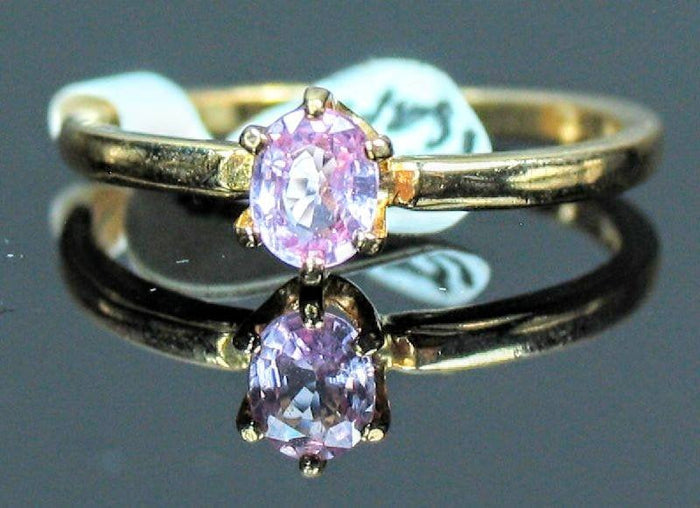 Solid 14kt Yellow, White, or Rose Gold Natural Pink Sapphire, 5x3-7x5mm Oval, VS Clarity, Ring Size 5-8, 143-466, Fine Jewelry, Solitaire