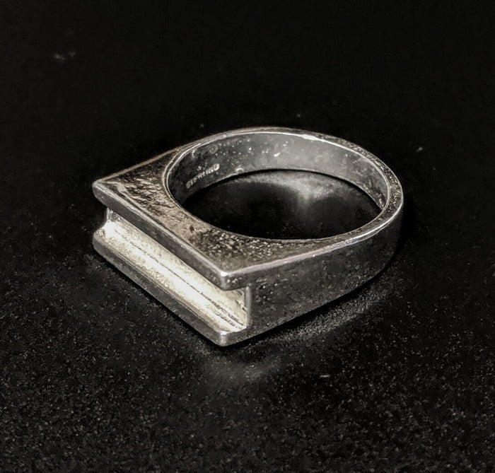Solid Sterling Silver Inlay Blank Setting, Rough Casted, DYI Jewelry, Empty Ring, Carving, Engraving, For Silversmiths, Size 9-12, 562-248