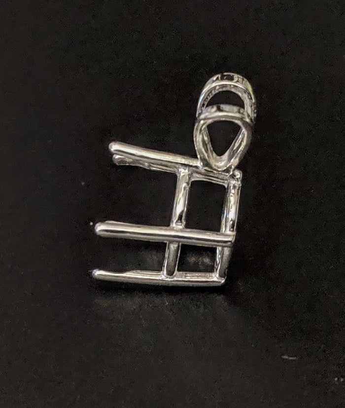 Solid Sterling Silver or 14kt Gold 9-15mm Deep Round Pendant Setting, New, Made in USA 161-117/141-117