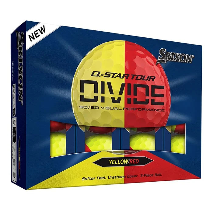 Srixon Q-Star Tour Divide Golf Balls Red Color