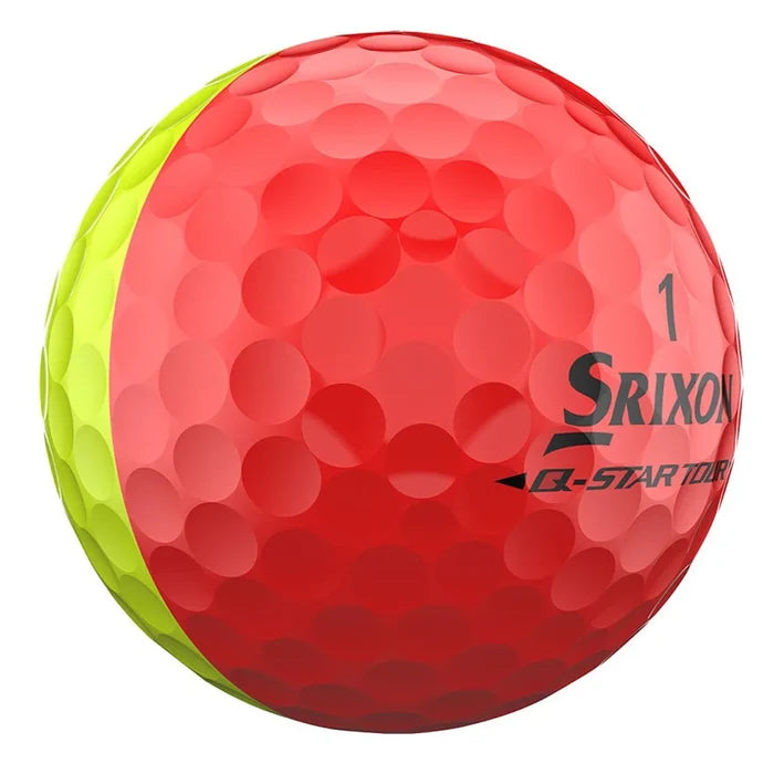 Srixon Q-Star Tour Divide Golf Balls Red Color