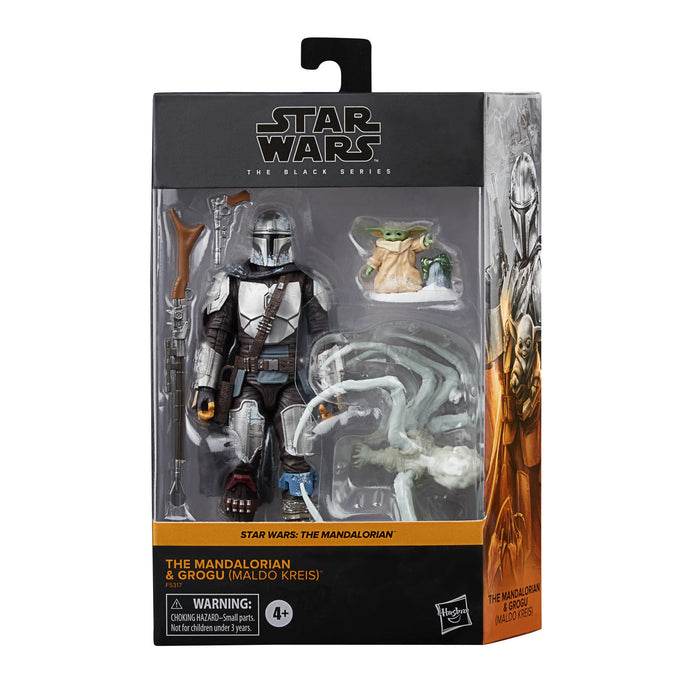 Star Wars Black Series 6 Inch Deluxe Action Figure Set - Mandalorian & Grogu (Maldo Kreis - Spider)
