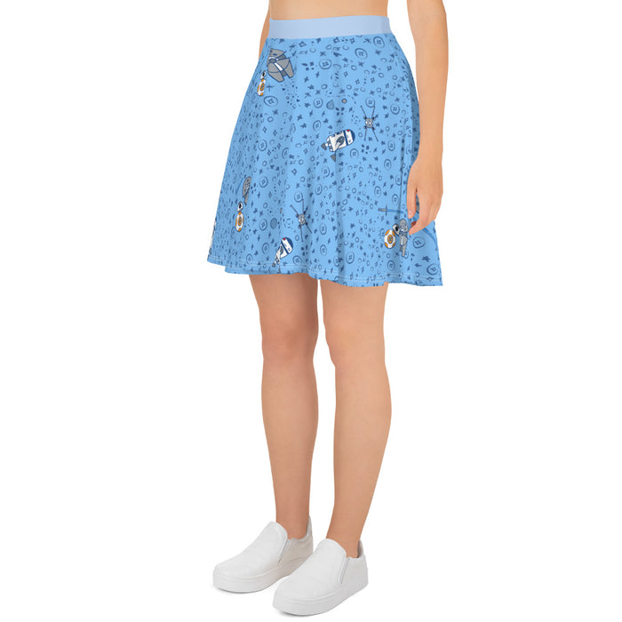 Star Wars sketch R2D2 BB8 Skater Skirt Galaxy's Edge