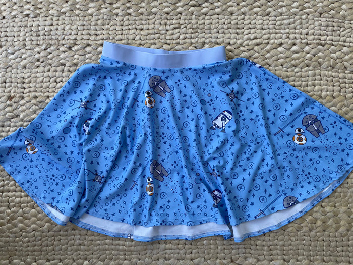 Star Wars sketch R2D2 BB8 Skater Skirt Galaxy's Edge
