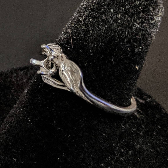 Sterling Silver or Solid 14kt Gold 4 - 7mm Round Three Leaf Pre-Notched Blank Ring Size 7 shank setting 163-440/143-440