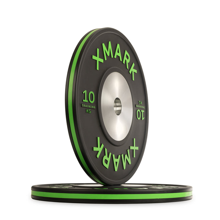 Striped Premium IWF Training Bumper Plates (KG) Pairs and Sets