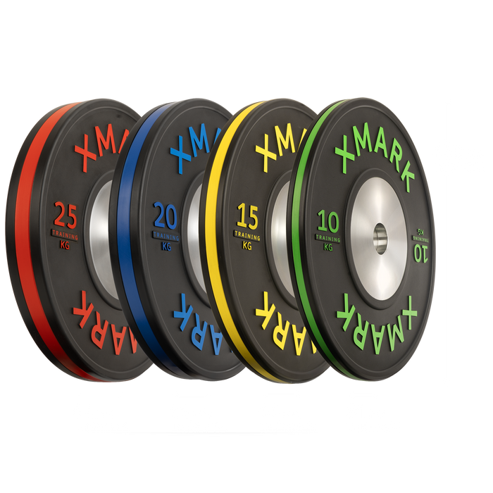 Striped Premium IWF Training Bumper Plates (KG) Pairs and Sets
