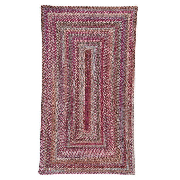 Synergy Rosewood Braided Rug Concentric Rectangle image