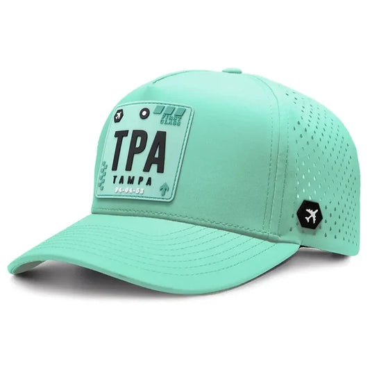 Tampa Performance Cap Teal color 3Quarter front view
