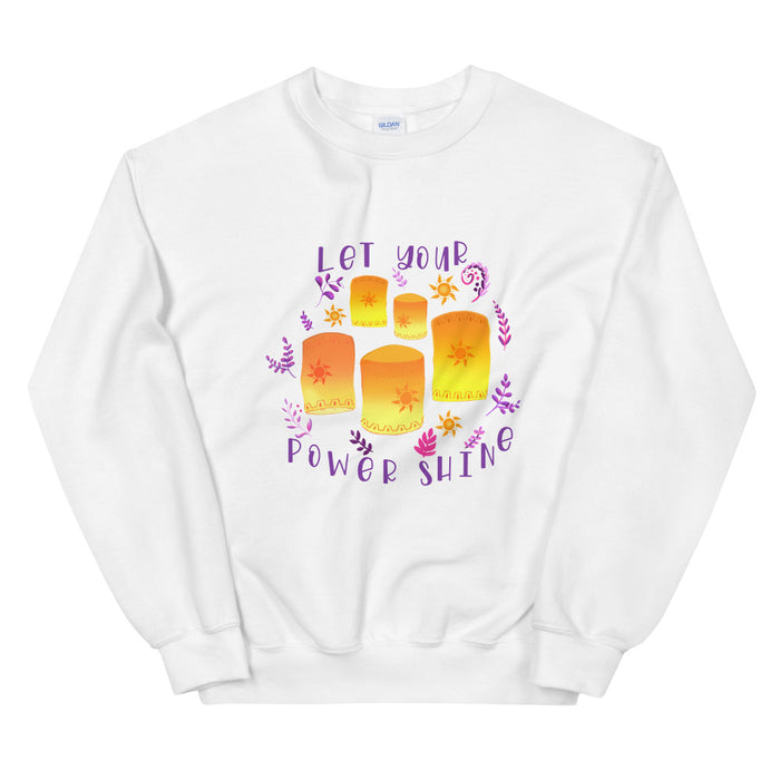 Tangled Lanterns Flower Gleam and Glow Unisex Sweatshirt