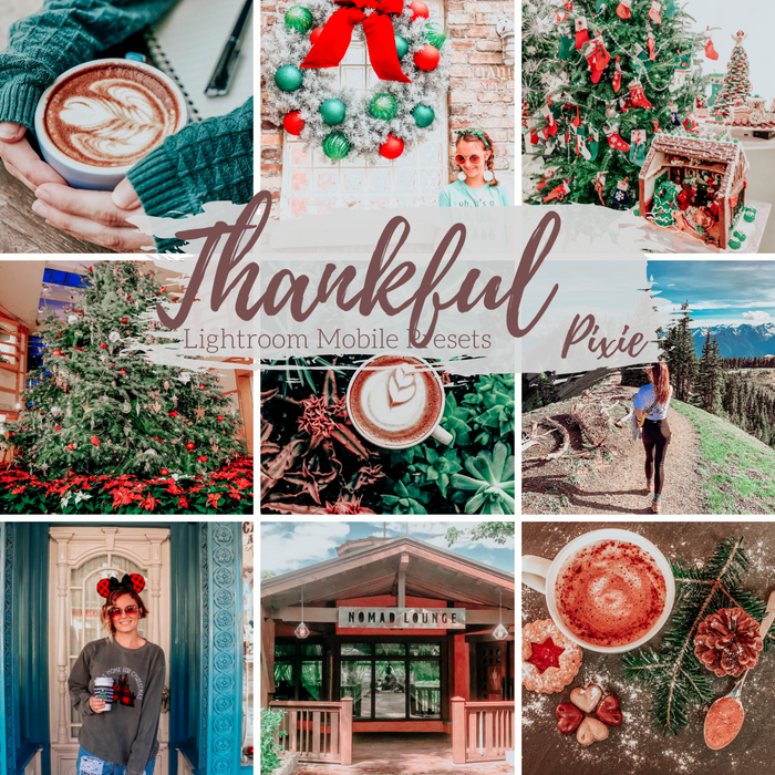 Thankful Warm and Cozy Holiday Mobile Lightroom Presets Pack - 5 Presets