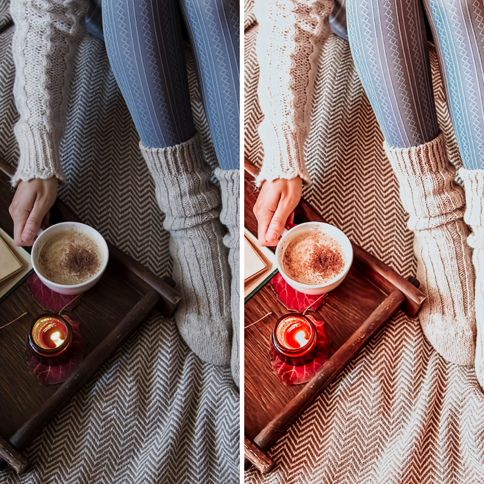 Thankful Warm and Cozy Holiday Mobile Lightroom Presets Pack - 5 Presets