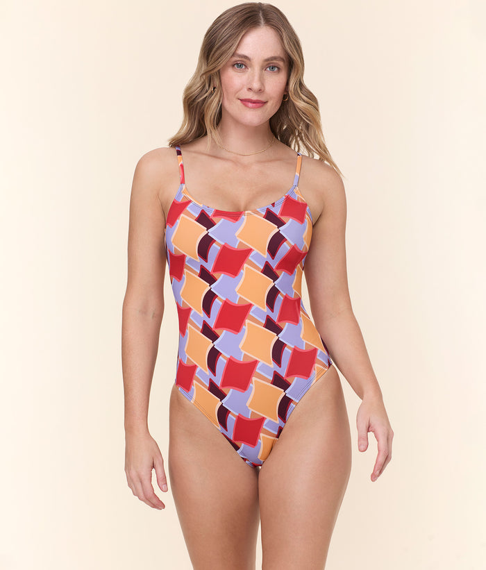 The Amalfi One Piece - Eco Nylon - Mod Geo - Classic
