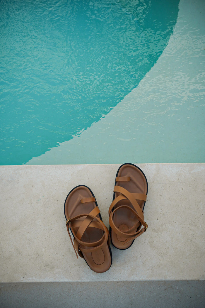 The Gianna Sandal - Tan - ANAVA PARIS