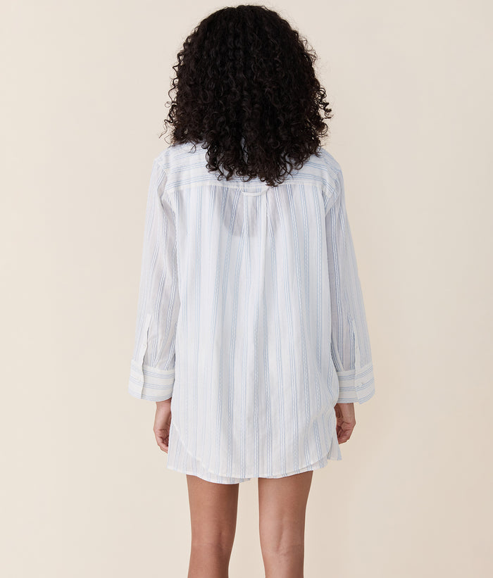 The Harbor Button Up - Ribbon Stripe - Feather